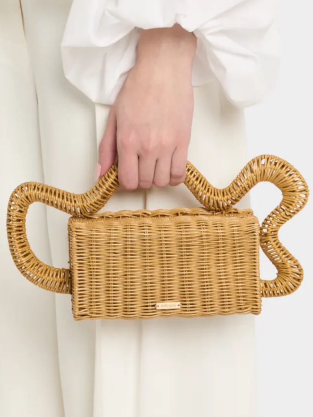 Cult Gaia Elsa Rattan Clutch - Picture 2 of 8